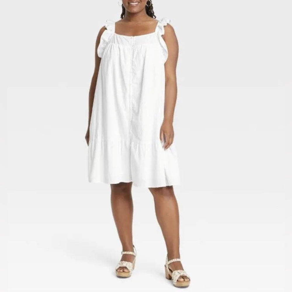 Universal Thread White Ruffle Dress